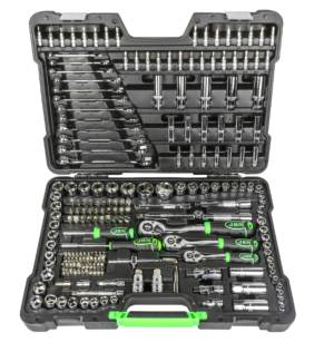 COFFRET · OUTILS 216 PIECES 6 PANS - CHROME JBM 54045